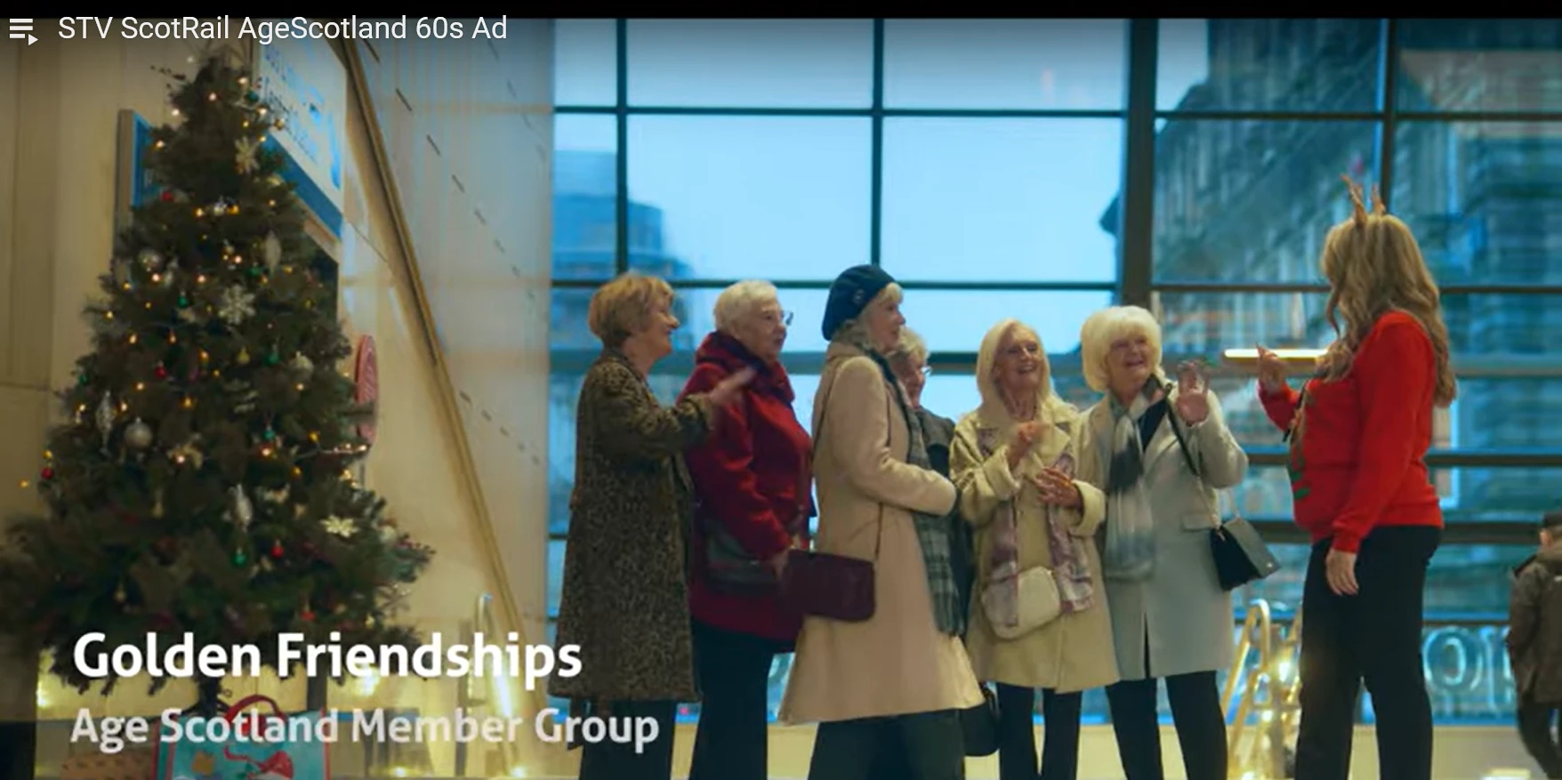 Golden Friendships patrons take part in Scotrail’s Christmas advert on STV